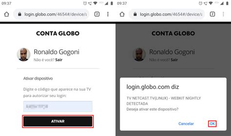 globo ativar dispositivo.